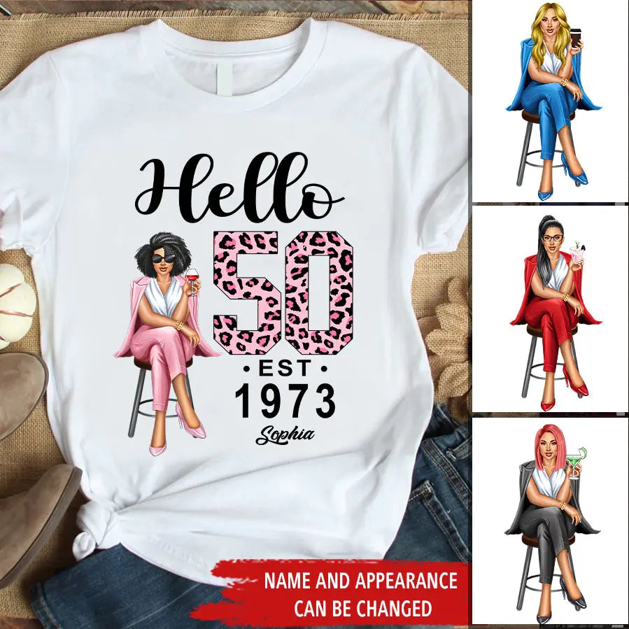 50th Birthday Shirts, Custom Birthday Shirts, Turning 50 Shirt, Gifts For Women Turning 50, 50 And Fabulous Shirt, 1973 Shirt, 50th Birthday Shirts For Her