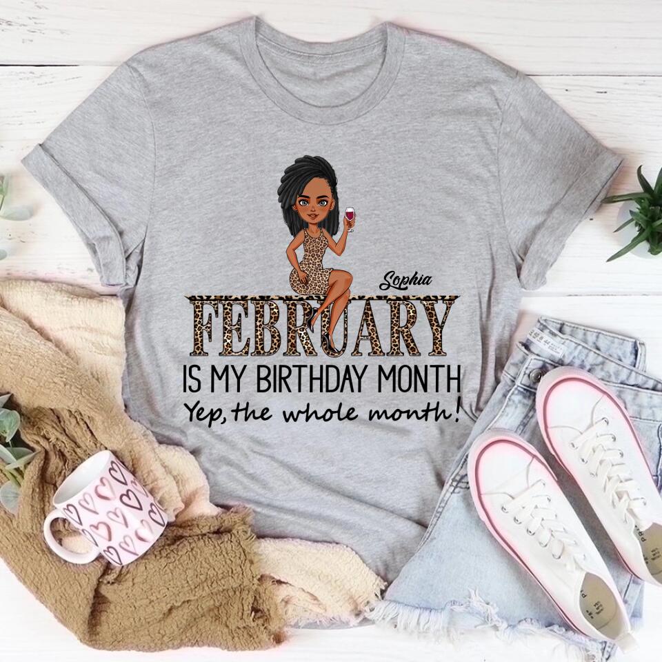 February Birthday Shirt, Custom Birthday Shirt, Queens was Born In February, February Birthday Shirts For Woman, February Birthday Gifts