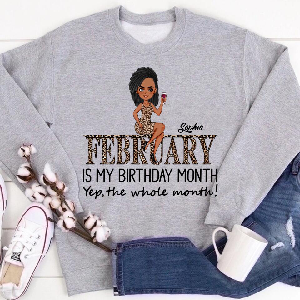 February Birthday Shirt, Custom Birthday Shirt, Queens was Born In February, February Birthday Shirts For Woman, February Birthday Gifts