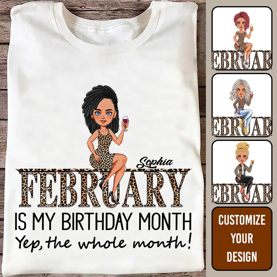 February Birthday Shirt, Custom Birthday Shirt, Queens was Born In February, February Birthday Shirts For Woman, February Birthday Gifts