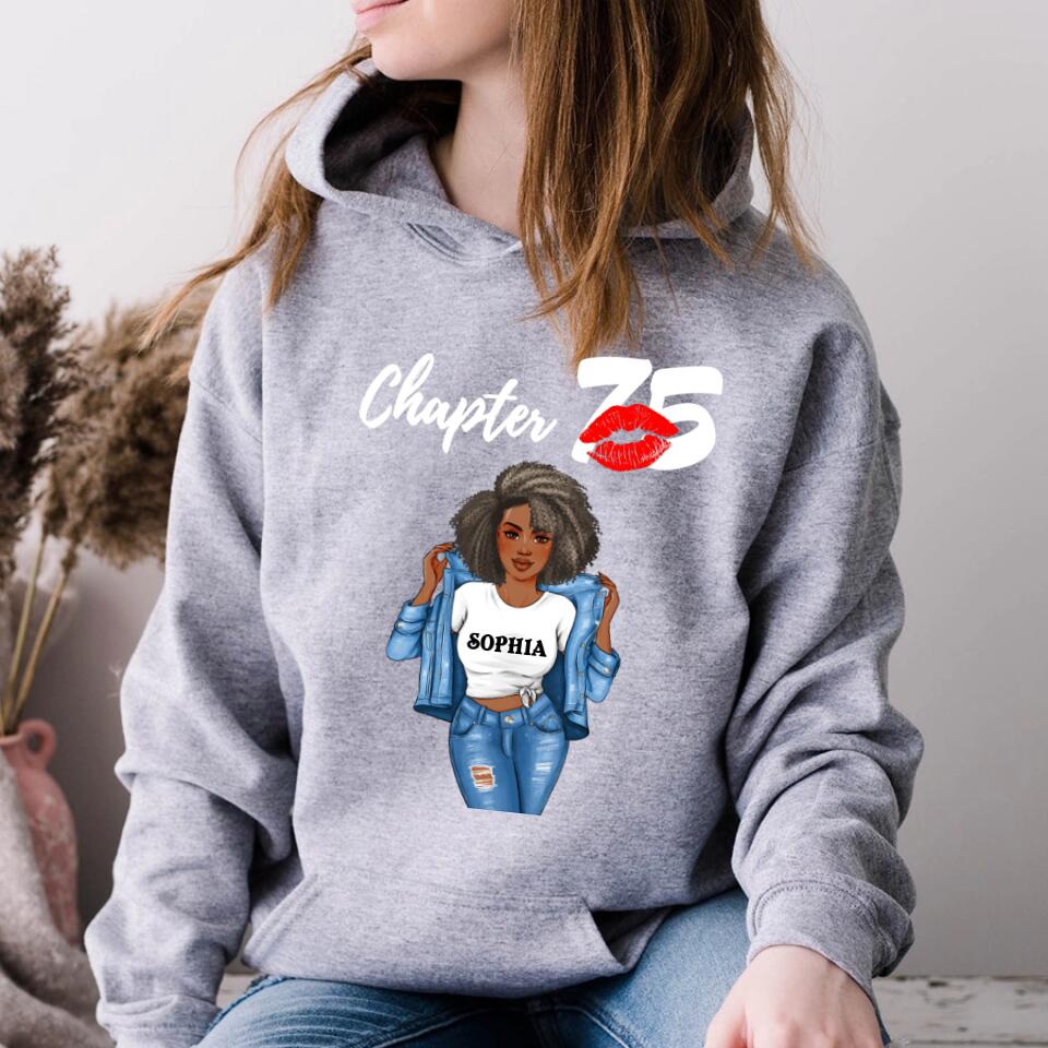 Custom Birthday Shirts, Chapter 75, Fabulous Since 1948 75th Birthday Unique T Shirt For Woman, Her Gifts For 75 Years Old, Turning 75 Birthday Cotton Shirt