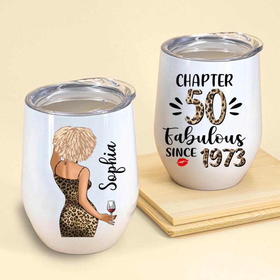 Personalized Wine Tumbler - 50th Birthday Wine Tumbler, Personalized 50th Birthday Gifts, 50th Gift Ideas For Her