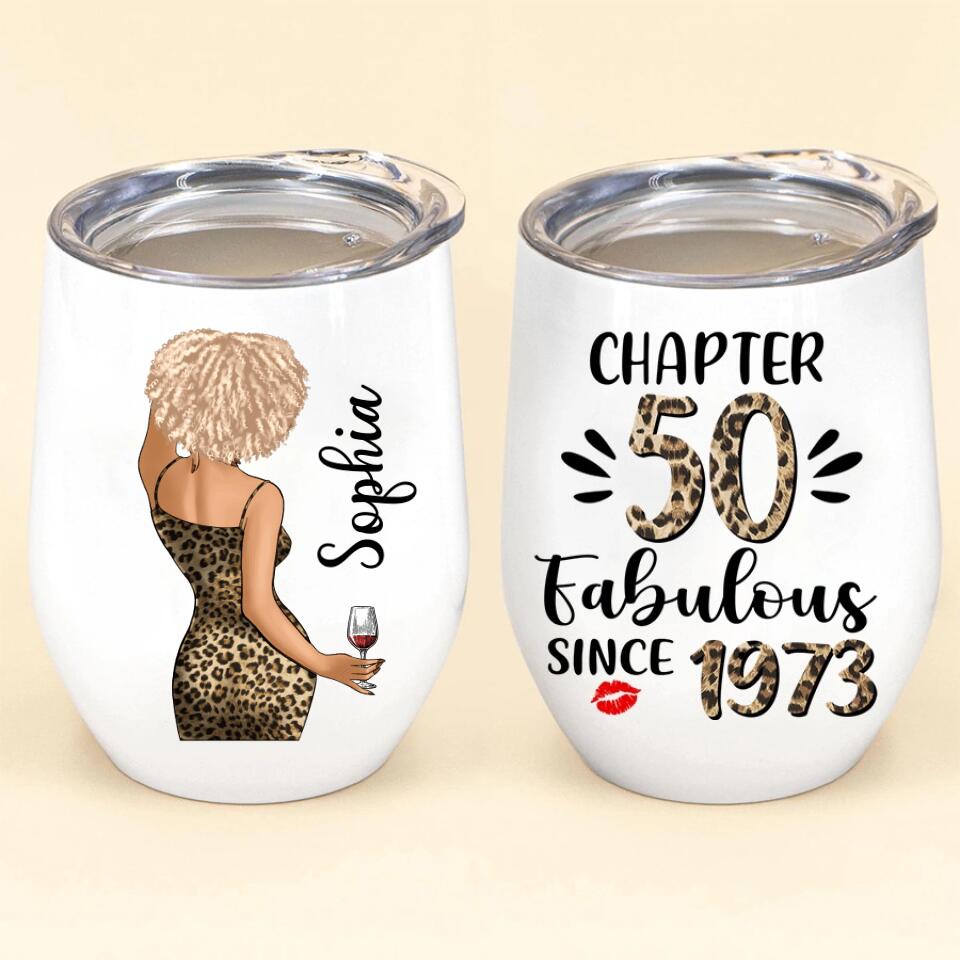 Personalized Wine Tumbler - 50th Birthday Wine Tumbler, Personalized 50th Birthday Gifts, 50th Gift Ideas For Her