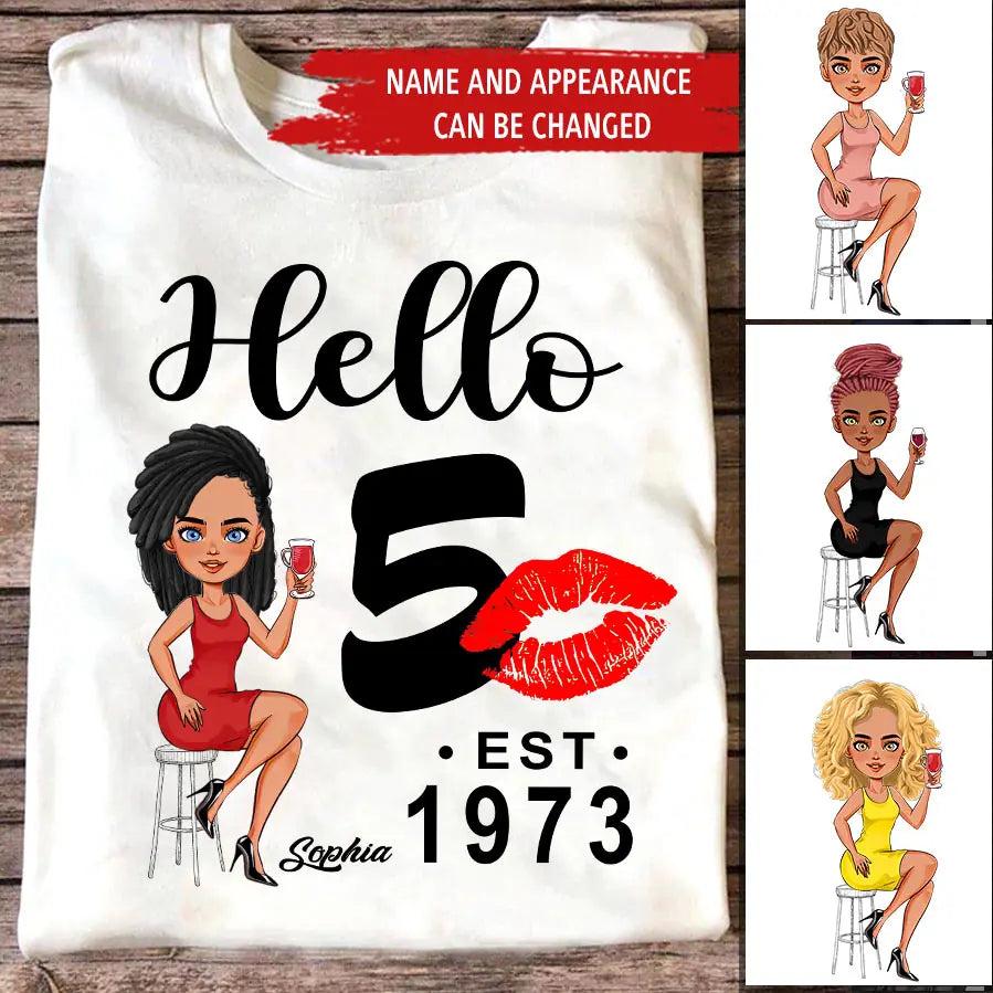 50th Birthday Shirts, Custom Birthday Shirts, Turning 50 Shirt, Gifts For Women Turning 50, 50 And Fabulous Shirt, 1973 Shirt, 50th Birthday Shirts For Her