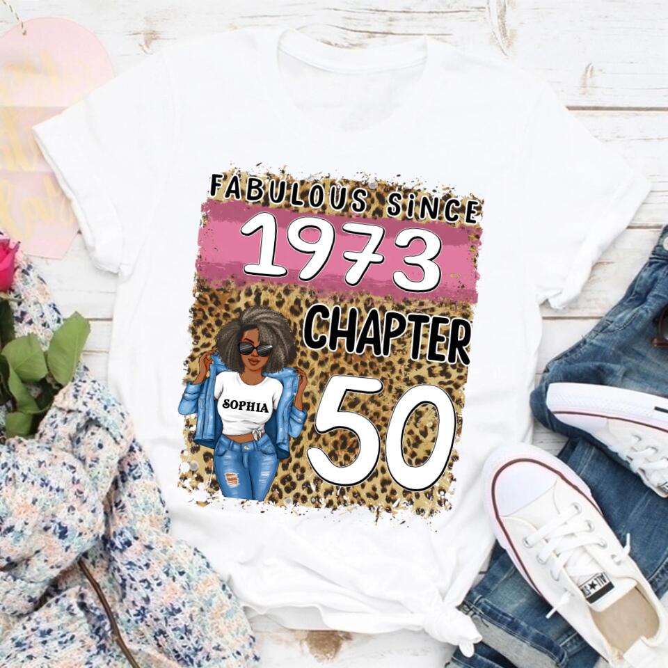 50th Birthday Shirts, Custom Birthday Shirts, Turning 50 Shirt, Gifts For Women Turning 50, 50 And Fabulous Shirt, 1973 Shirt, 50th Birthday Shirts For Her