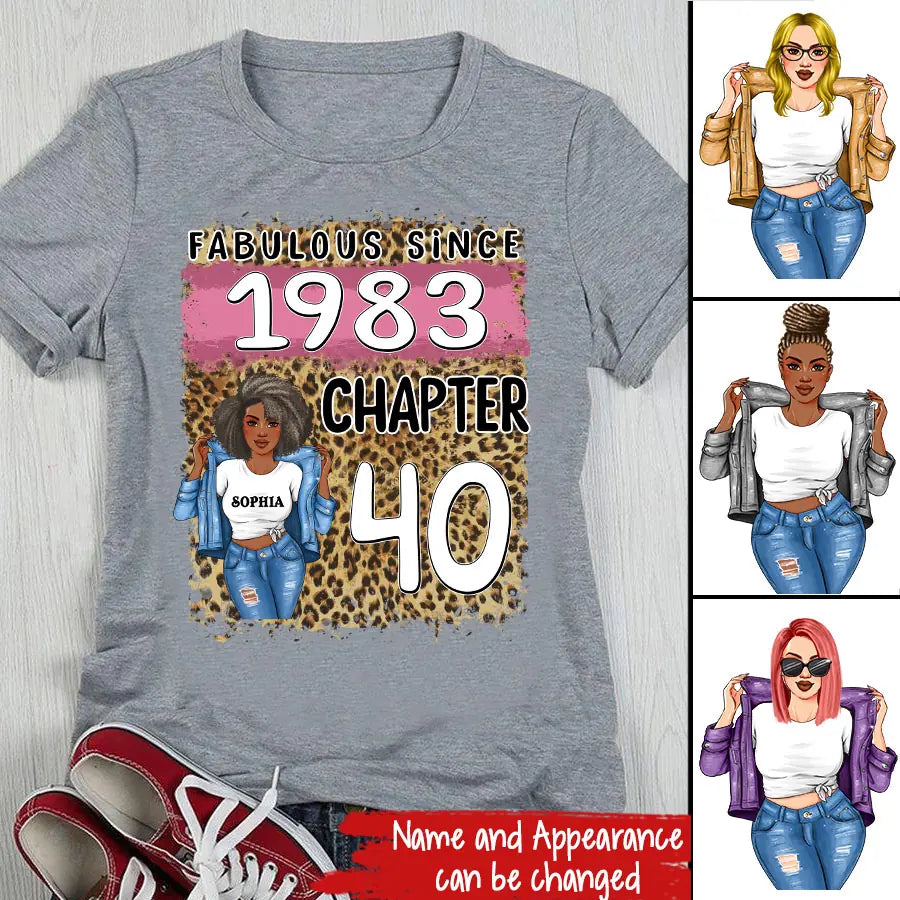 40th Birthday Shirts, Custom Birthday Shirts, Turning 40 Shirt, Gifts For Women Turning 40, 40 And Fabulous Shirt, 1983 Shirt, 40th Birthday Shirts For Her