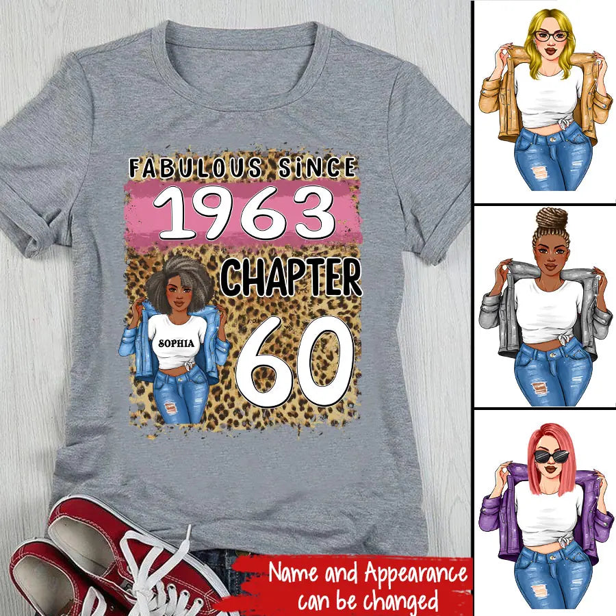 60th Birthday Shirts, Custom Birthday Shirts, Turning 60 Shirt, Gifts For Women Turning 60, 60 And Fabulous Shirt, 1963 Shirt, 60th Birthday Shirts For Her