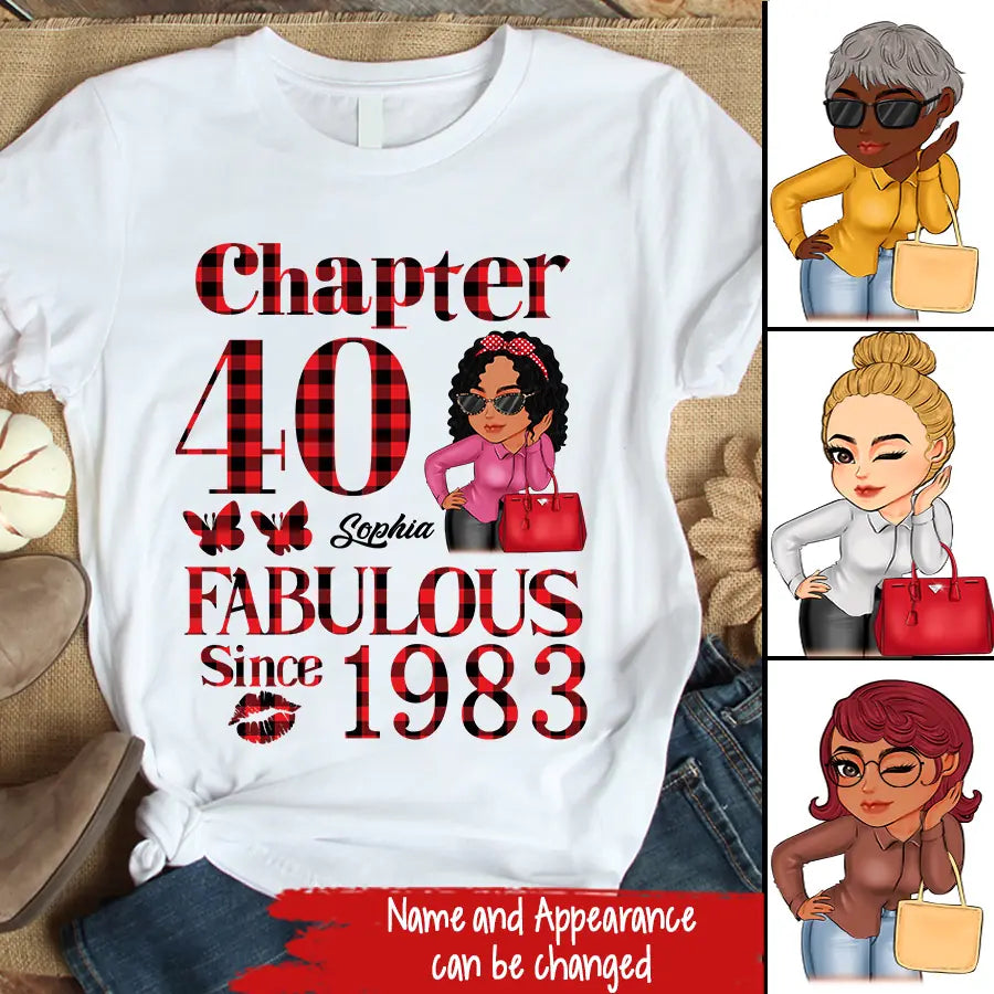 40th Birthday Shirts, Custom Birthday Shirts, Turning 40 Shirt, Gifts For Women Turning 40, 40 And Fabulous Shirt, 1983 Shirt, 40th Birthday Shirts For Her