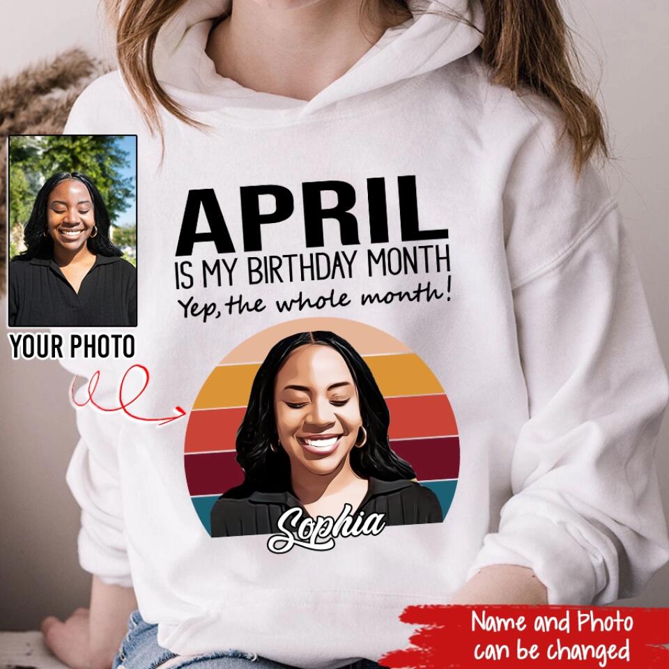 Custom April Birthday Shirt For Woman, Queens was Born In April Gifts, Melanin Afro Woman Shirt, Black Girl Tee, Afro Queen Gift