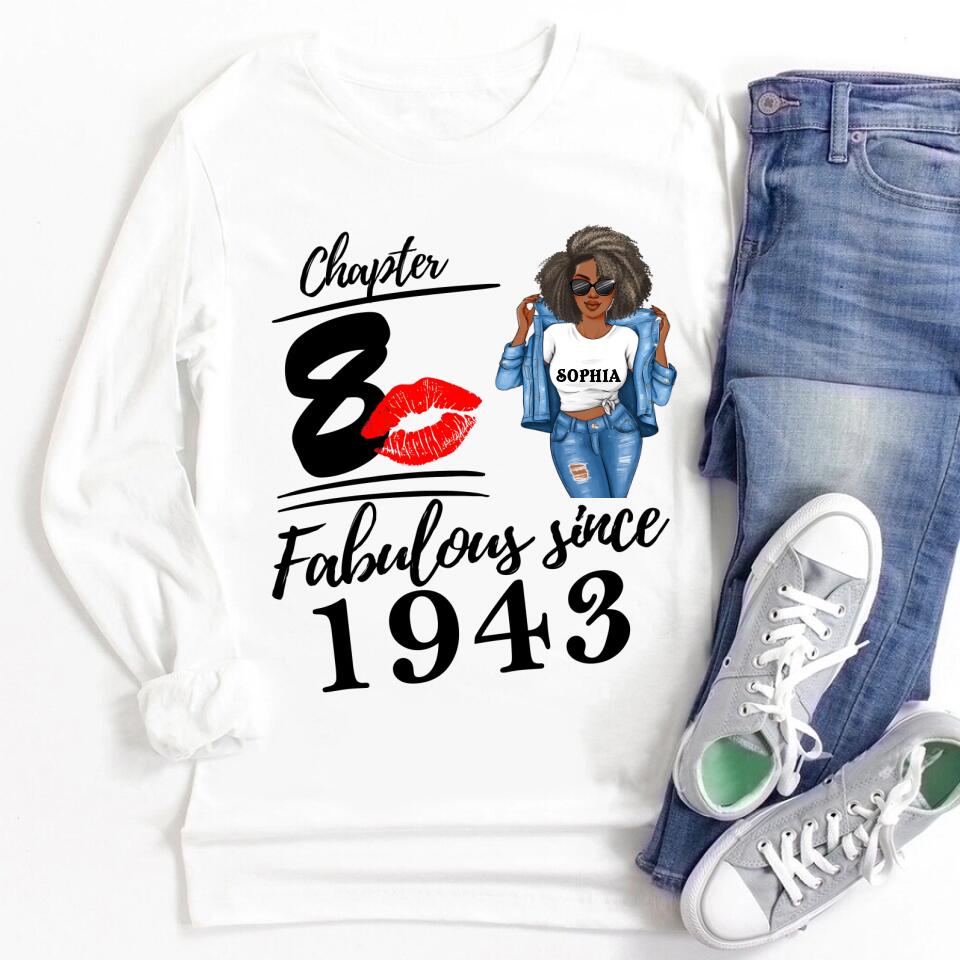 80th birthday shirts for her, Personalised 80th birthday gifts, 1943 t shirt, 80 and fabulous shirt, 80th birthday shirt ideas, gift ideas 80th birthday woman