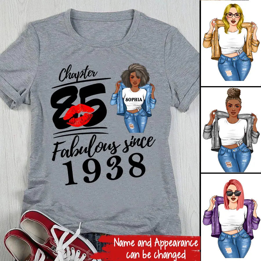 85th birthday shirts for her, Personalised 85th birthday gifts, 1938 t shirt, 85 and fabulous shirt, 85th birthday shirt ideas, gift ideas 85th birthday woman