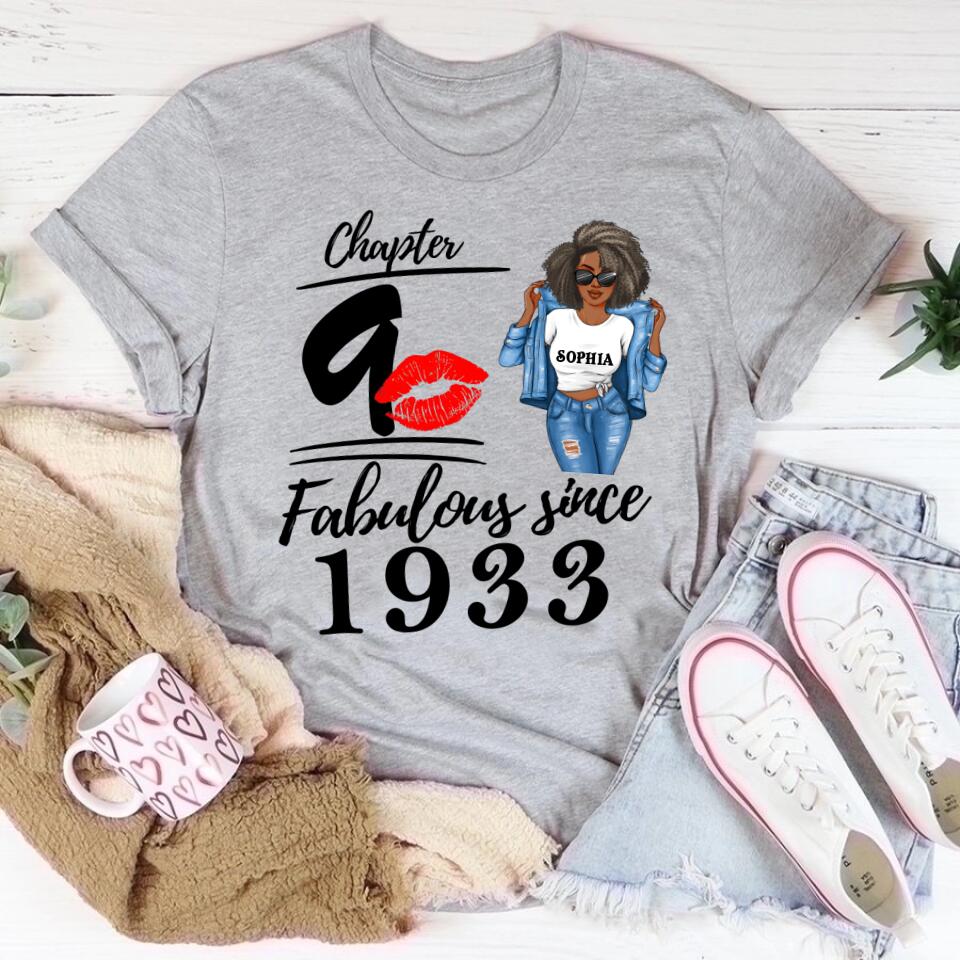 90th birthday shirts for her, Personalised 90th birthday gifts, 1933 t shirt, 90 and fabulous shirt, 90th birthday shirt ideas, gift ideas 90th birthday woman