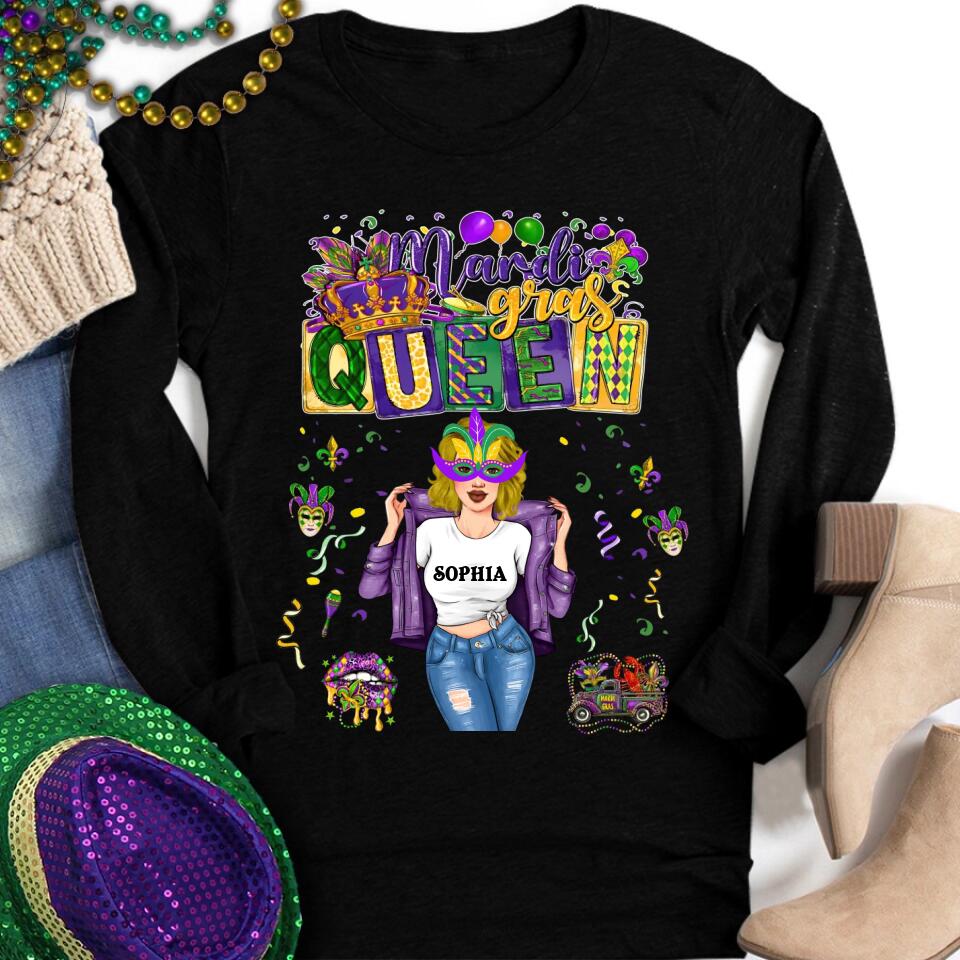 Mardi Gras Queen Shirt, Mardi Gras Shirt, Fat Tuesday Shirt, Mardi Gras T-shirt, Custom Mardi Gras Tee, Mardi Gras Party Shirt, Mardi Gras Gift