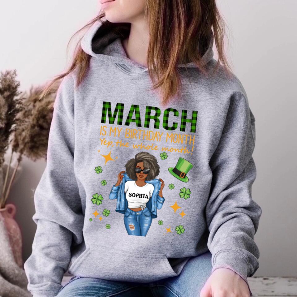 March Birthday Shirt, Custom St. Patricks Day Shirts, Birthday Shirts For St. Patricks Day, March Birthday Shirts For Woman, Birthday Patrick Shirt