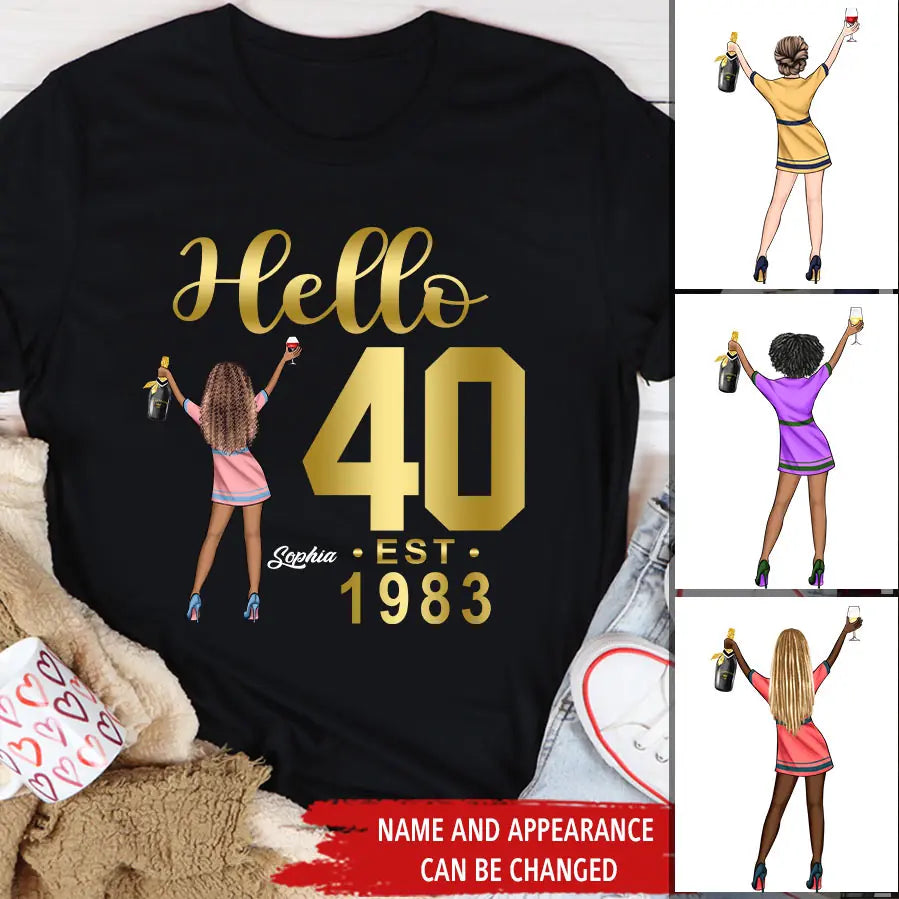 40th birthday shirts for her, Personalised 50th birthday gifts, 1983 t shirt, 40 and fabulous shirt, 40th birthday shirt ideas, gift ideas 40th birthday woman