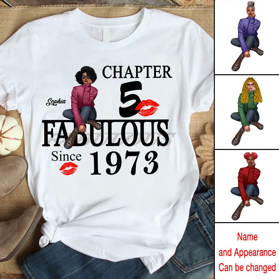 50th birthday shirts for her, Personalised 50th birthday gifts, 1973 t shirt, 50 and fabulous shirt, 50th birthday shirt ideas, gift ideas 50th birthday woman