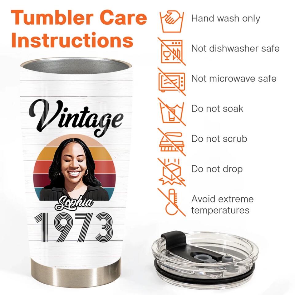 Personalized Tumbler - 50th Birthday Tumbler, Personalized 50th Birthday Gifts, 50th Gift Ideas For Her