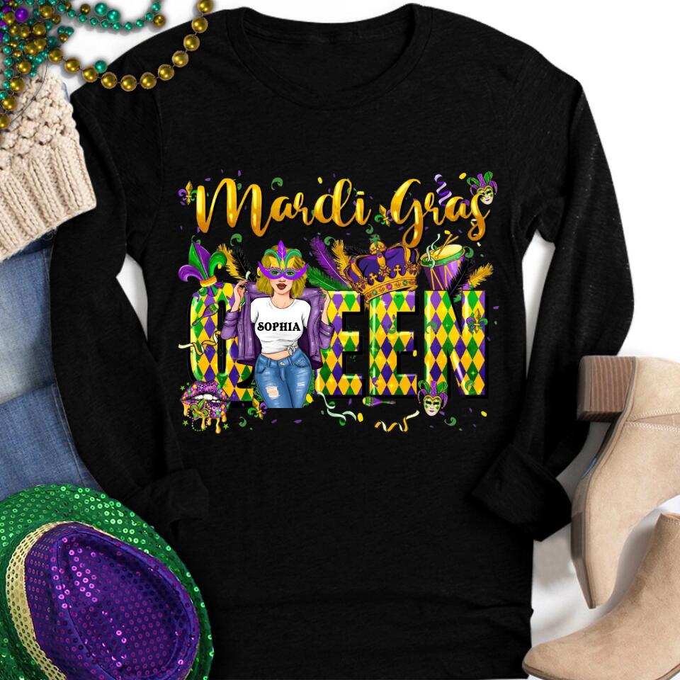 Mardi Gras Queen Shirt, Mardi Gras Shirt, Fat Tuesday Shirt, Mardi Gras T-shirt, Custom Mardi Gras Tee, Mardi Gras Party Shirt, Mardi Gras Gift