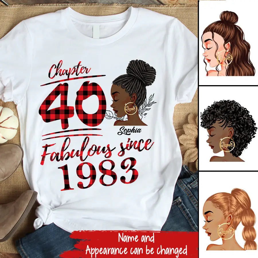 40th Birthday Shirts, Custom Birthday Shirts, Turning 40 Shirt, Gifts For Women Turning 40, 40 And Fabulous Shirt, 1983 Shirt, 50th Birthday Shirts For Her