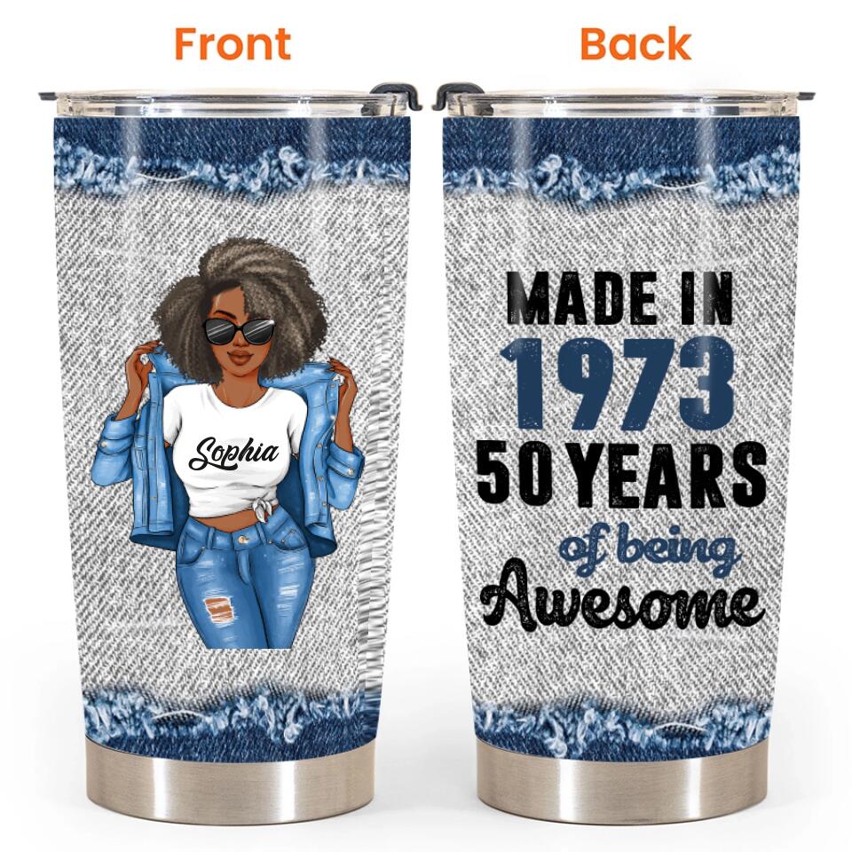 Personalized Tumbler - 50th Birthday Tumbler, Personalized 50th Birthday Gifts, 50th Gift Ideas For Her