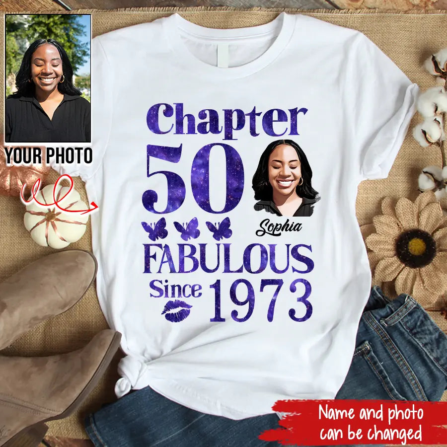 50th Birthday Shirts, Custom Birthday Shirts, Turning 50 Shirt, Gifts For Women Turning 50, 50 And Fabulous Shirt, 1973 Shirt, 50th Birthday Shirts For Her