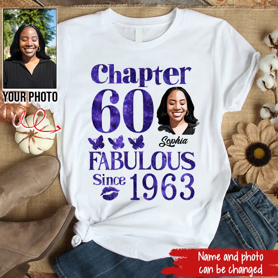 60th Birthday Shirts, Custom Birthday Shirts, Turning 60 Shirt, Gifts For Women Turning 60, 60 And Fabulous Shirt, 1963 Shirt, 50th Birthday Shirts For Her