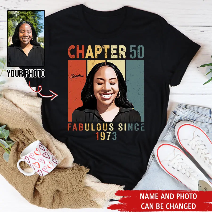 50th Birthday Shirts, Custom Birthday Shirts, Turning 50 Shirt, Gifts For Women Turning 50, 50 And Fabulous Shirt, 1973 Shirt, 50th Birthday Shirts For Her