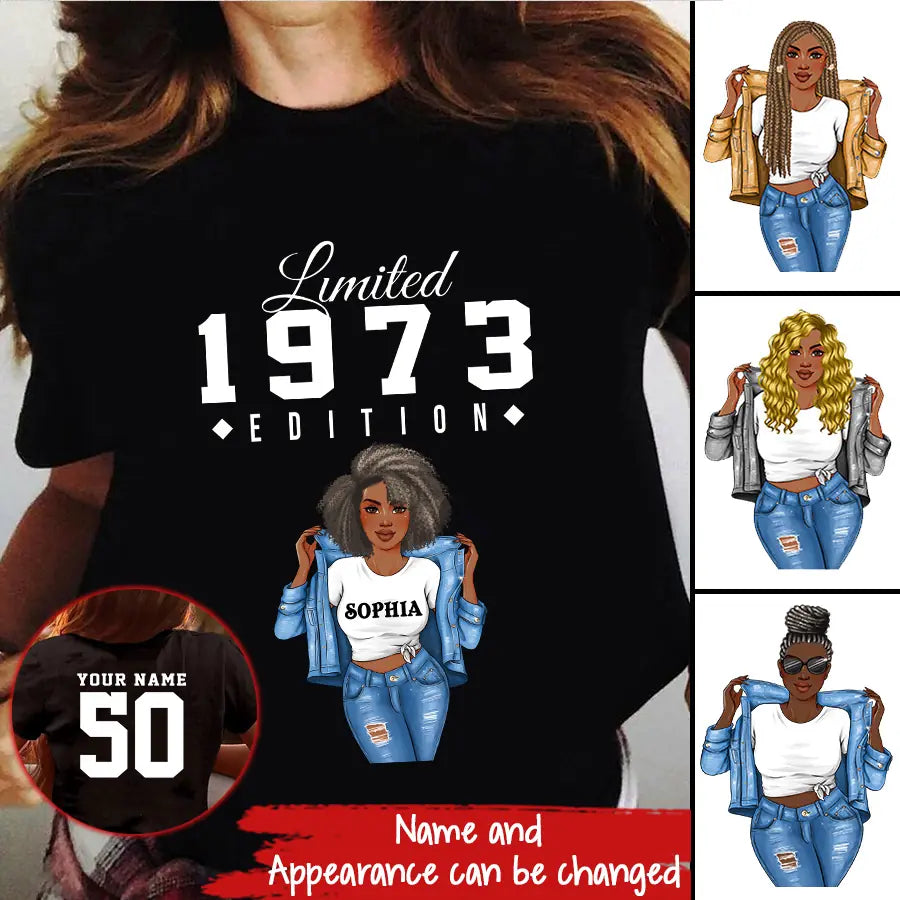 Chapter 50, Fabulous Since 1973 50th Birthday Unique T Shirt For Woman, Her Gifts For 50 Years Old , Turning 50 Birthday Cotton Shirt