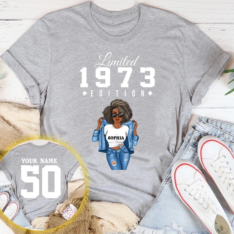 Chapter 50, Fabulous Since 1973 50th Birthday Unique T Shirt For Woman, Her Gifts For 50 Years Old , Turning 50 Birthday Cotton Shirt