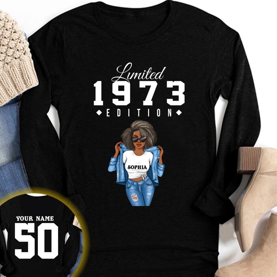 Chapter 50, Fabulous Since 1973 50th Birthday Unique T Shirt For Woman, Her Gifts For 50 Years Old , Turning 50 Birthday Cotton Shirt