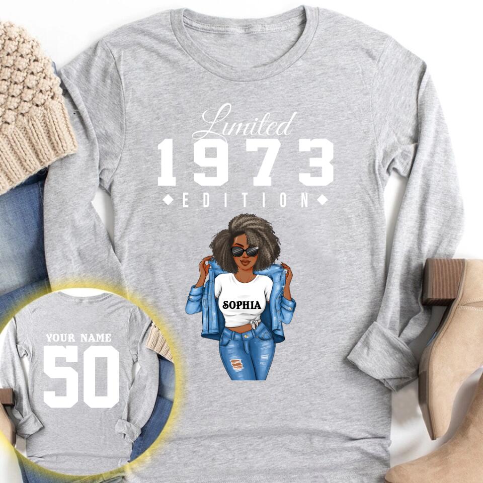 Chapter 50, Fabulous Since 1973 50th Birthday Unique T Shirt For Woman, Her Gifts For 50 Years Old , Turning 50 Birthday Cotton Shirt