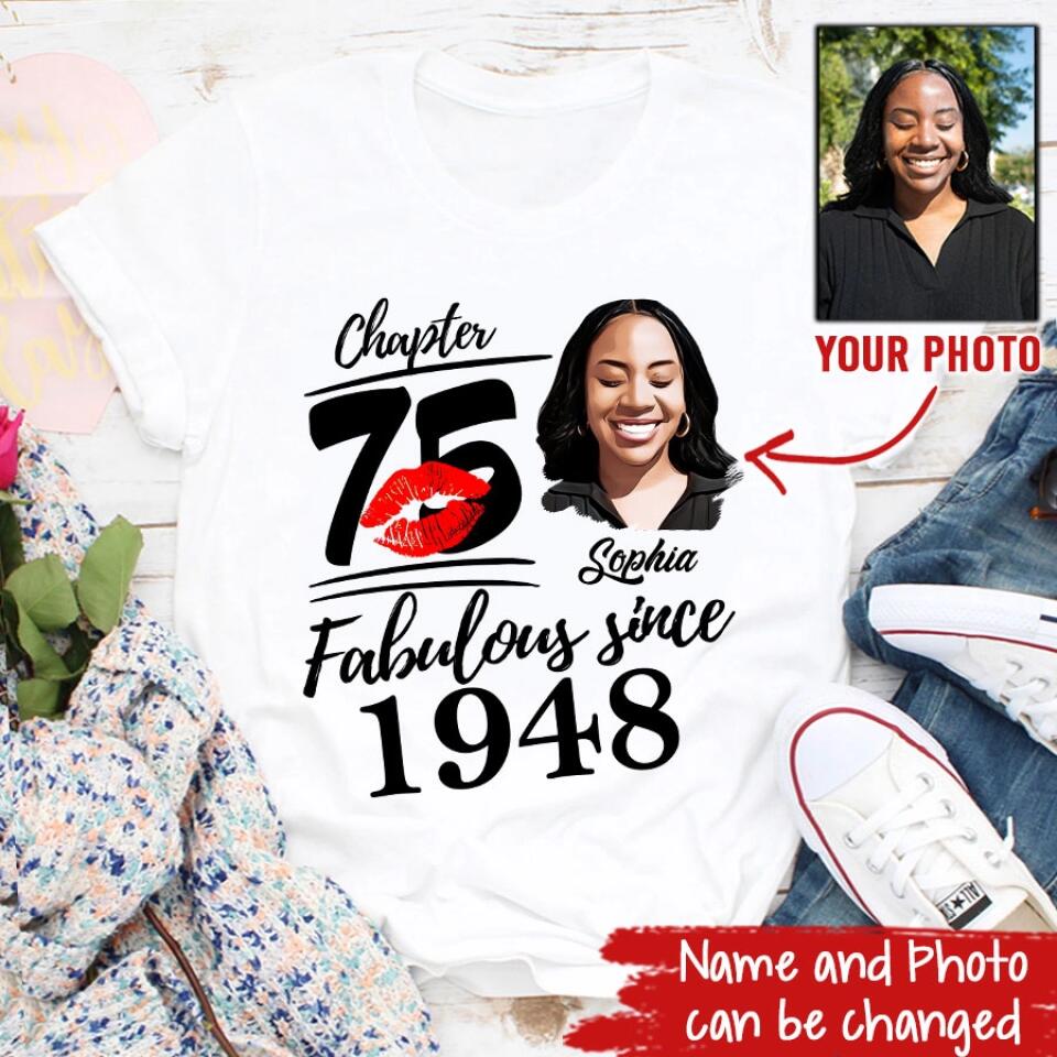 75th Birthday Shirts, Custom Birthday Shirts, Turning 75 Shirt, Gifts For Women Turning 75, 75 And Fabulous Shirt, 1948 Shirt, 75th Birthday Shirts For Her