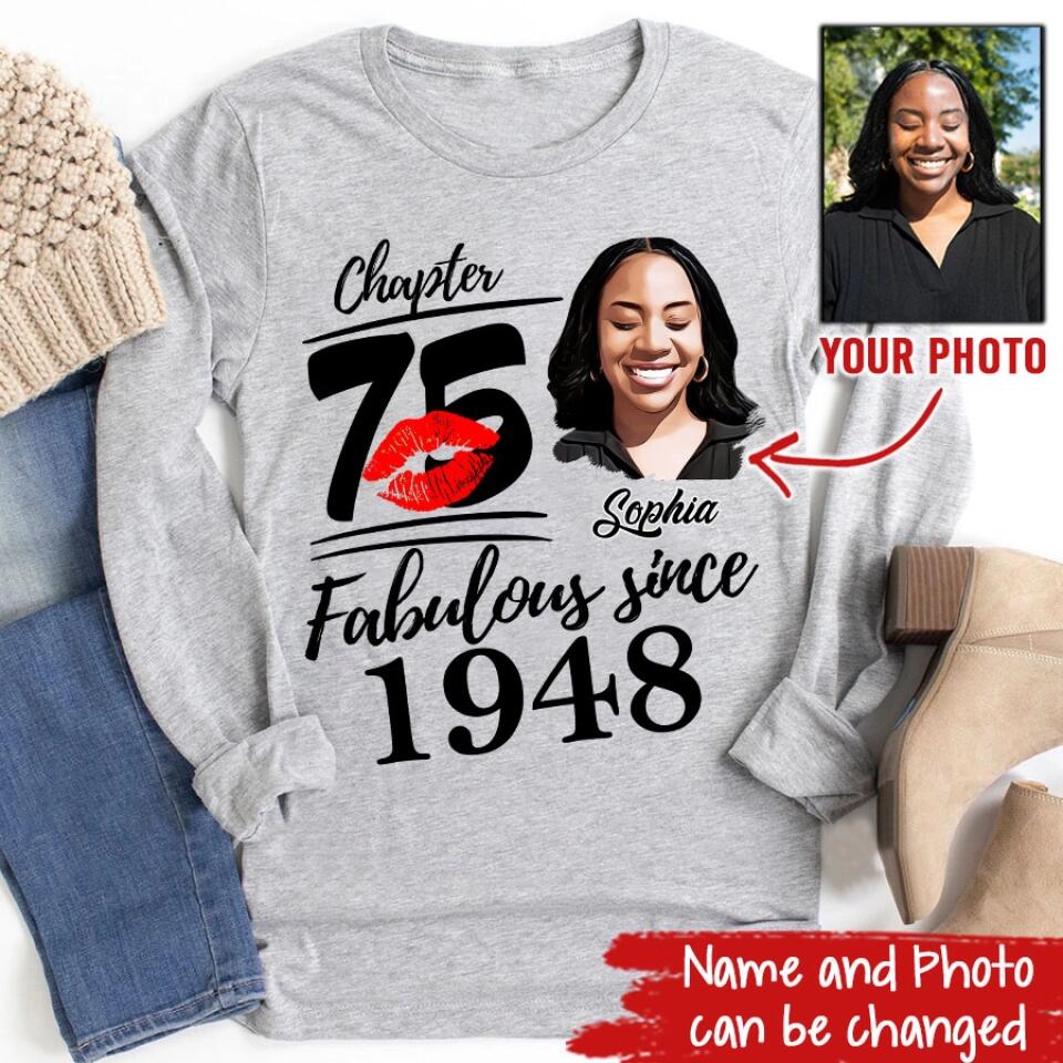 75th Birthday Shirts, Custom Birthday Shirts, Turning 75 Shirt, Gifts For Women Turning 75, 75 And Fabulous Shirt, 1948 Shirt, 75th Birthday Shirts For Her