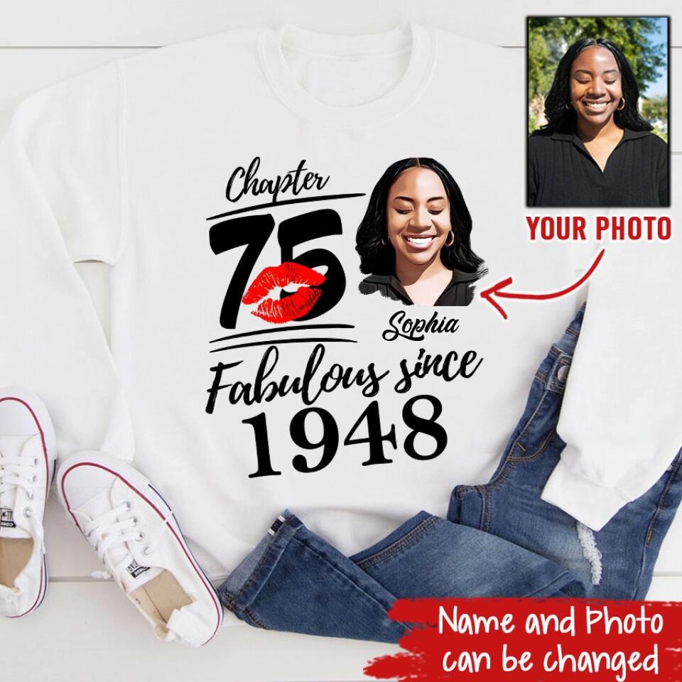 75th Birthday Shirts, Custom Birthday Shirts, Turning 75 Shirt, Gifts For Women Turning 75, 75 And Fabulous Shirt, 1948 Shirt, 75th Birthday Shirts For Her