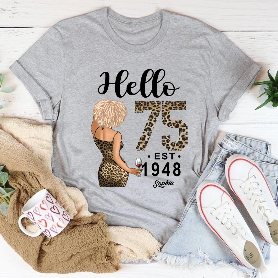 75th Birthday Shirts, Custom Birthday Shirts, Turning 75 Shirt, Gifts For Women Turning 75, 75 And Fabulous Shirt, 1948 Shirt, 75th Birthday Shirts For Her