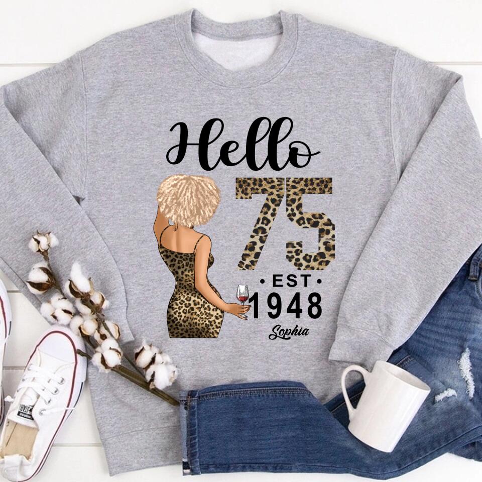 75th Birthday Shirts, Custom Birthday Shirts, Turning 75 Shirt, Gifts For Women Turning 75, 75 And Fabulous Shirt, 1948 Shirt, 75th Birthday Shirts For Her