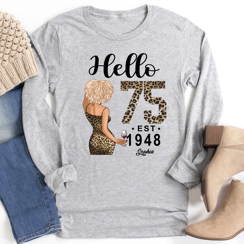 75th Birthday Shirts, Custom Birthday Shirts, Turning 75 Shirt, Gifts For Women Turning 75, 75 And Fabulous Shirt, 1948 Shirt, 75th Birthday Shirts For Her