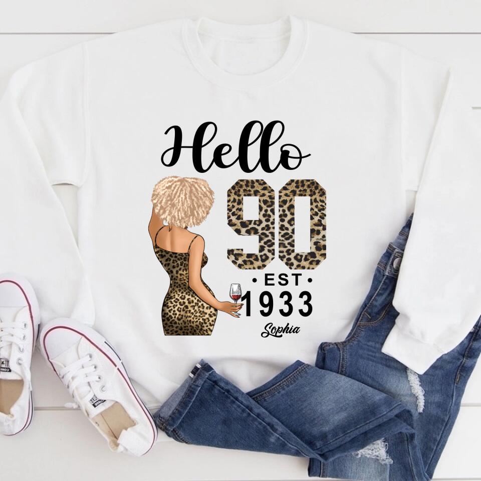 90th Birthday Shirts, Custom Birthday Shirts, Turning 90 Shirt, Gifts For Women Turning 90, 90 And Fabulous Shirt, 1933 Shirt, 90th Birthday Shirts For Her