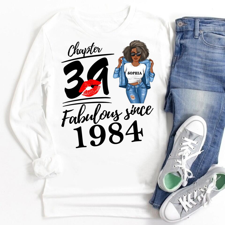 39th Birthday Shirts, Custom Birthday Shirts, Turning 39 Shirt, Gifts For Women Turning 39, 39 And Fabulous Shirt, 1984 Shirt, 39th Birthday Shirts For Her
