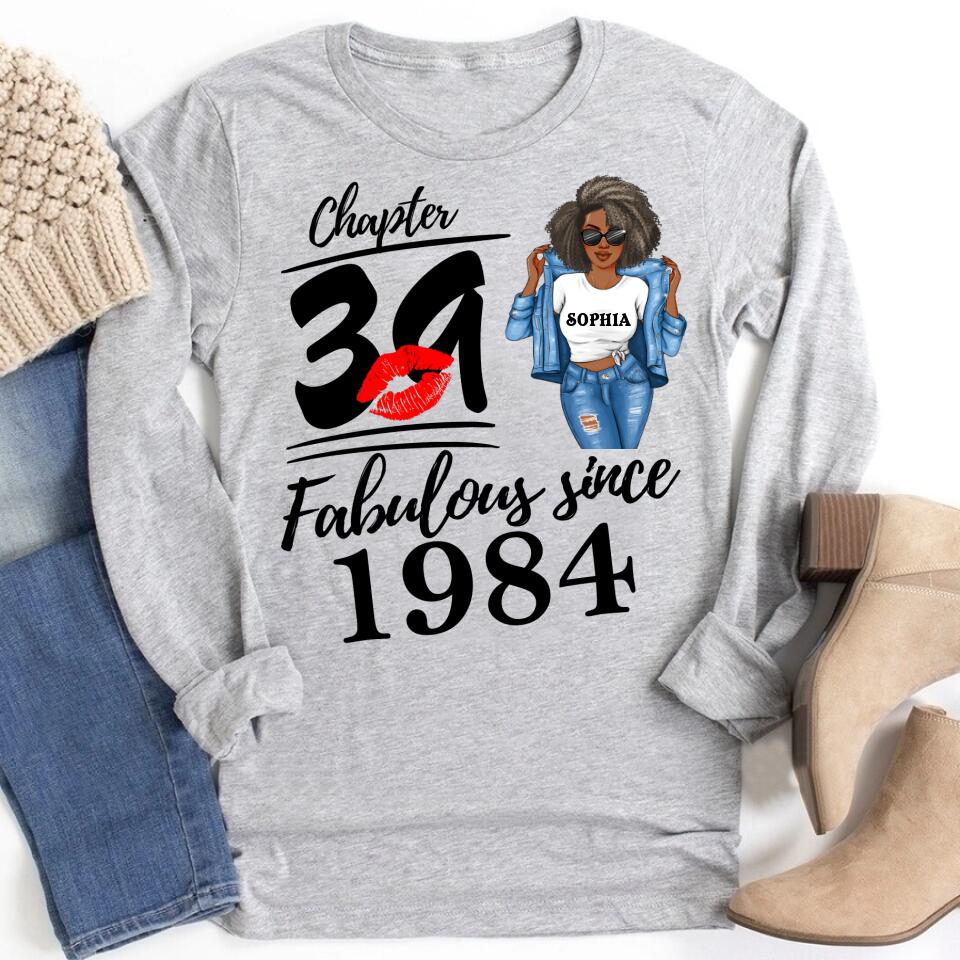 39th Birthday Shirts, Custom Birthday Shirts, Turning 39 Shirt, Gifts For Women Turning 39, 39 And Fabulous Shirt, 1984 Shirt, 39th Birthday Shirts For Her
