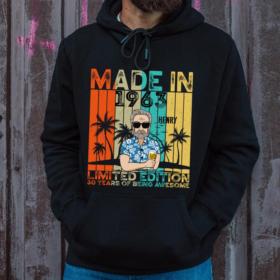 Personalized Birthday T Shirt, Chapter 60, Fabulous Since 1963 60th Birthday Unique T Shirt For Man, Made In 1963,  Limited Edition 60 Years Of Being Awesome