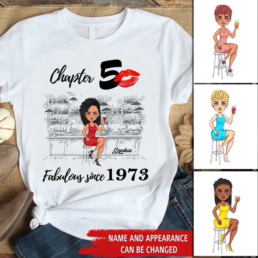 50th Birthday Shirts, Custom Birthday Shirts, Turning 50 Shirt, Gifts For Women Turning 50, 50 And Fabulous Shirt, 1973 Shirt, 50th Birthday Shirts For Her