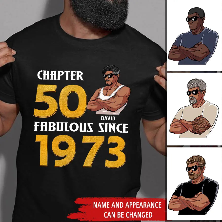 50th Birthday Shirts, Custom Birthday Shirts, Turning 50 Shirt, Gifts For Men Turning 50, 50 And Fabulous Shirt, 1973 Shirt, 50th Birthday Shirts For Him