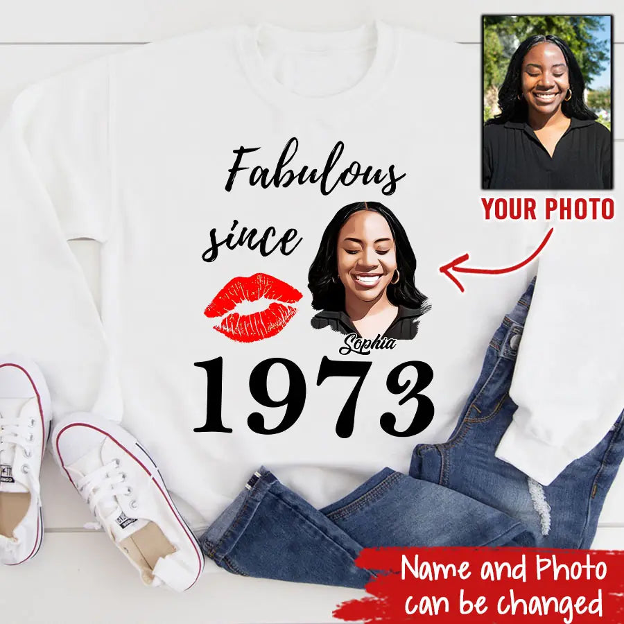 50th Birthday Shirts, Custom Birthday Shirts, Turning 50 Shirt, Gifts For Women Turning 50, 50 And Fabulous Shirt, 1973 Shirt, 50th Birthday Shirts For Her