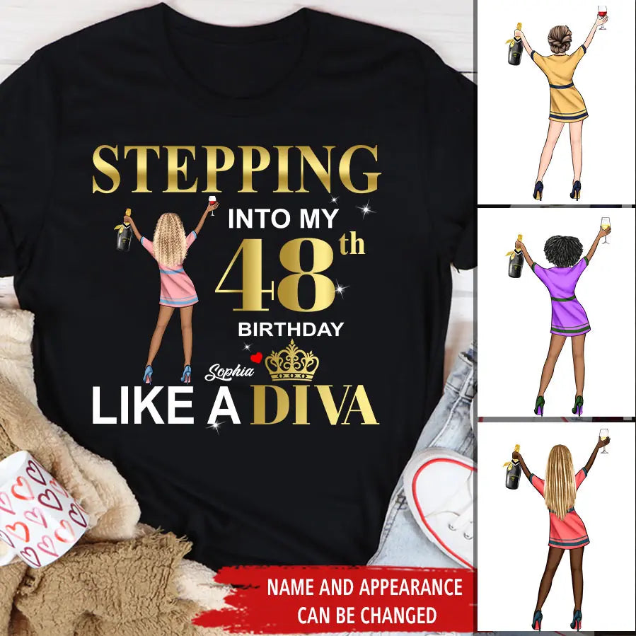 48th Birthday Shirts, Custom Birthday Shirts, Turning 48 Shirt, Gifts For Women Turning 48, 48 And Fabulous Shirt, 1975 Shirt, 48th Birthday Shirts For Her