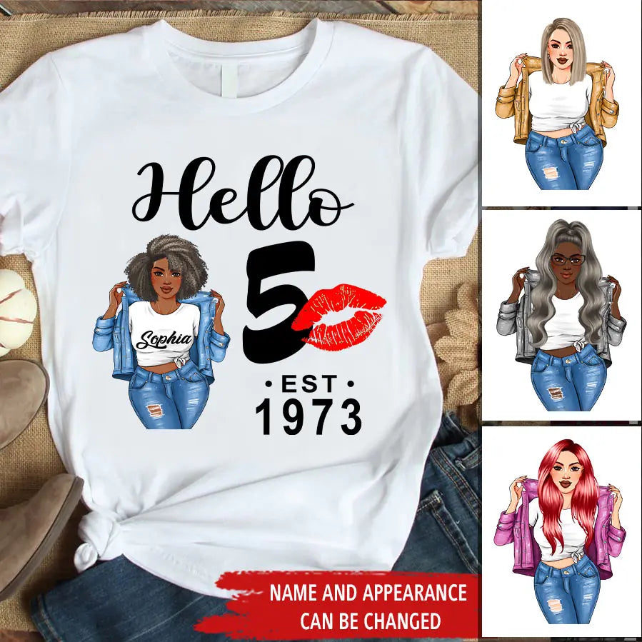 50th Birthday Shirts, Custom Birthday Shirts, Turning 50 Shirt, Gifts For Women Turning 50, 50 And Fabulous Shirt, 1973 Shirt, 50th Birthday Shirts For Her