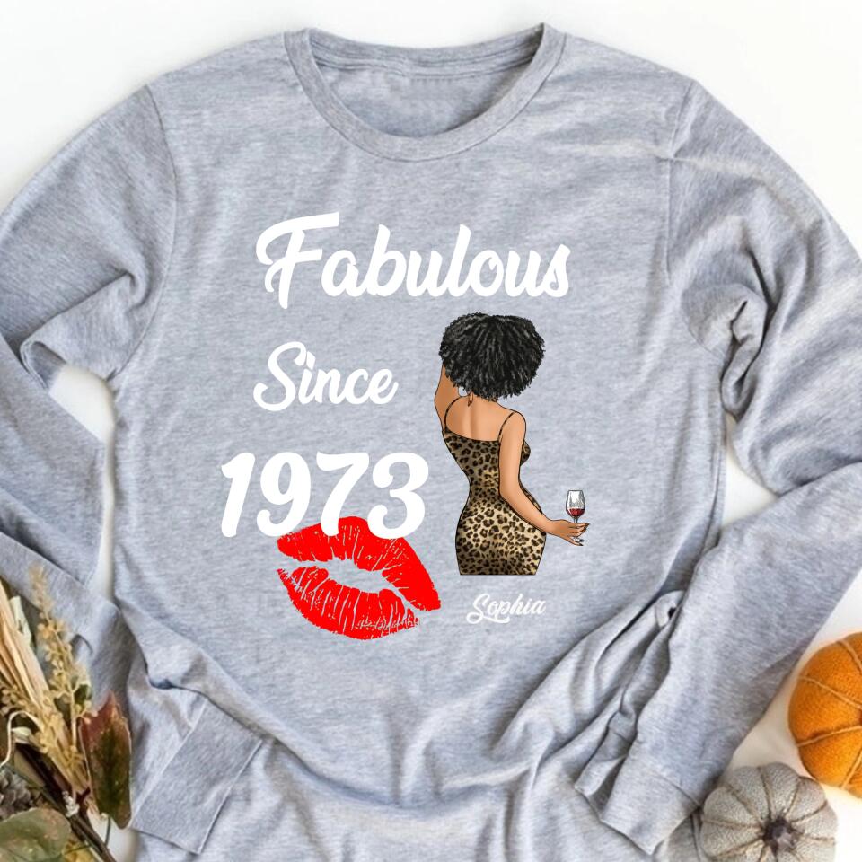 50th Birthday Shirts, Custom Birthday Shirts, Turning 50 Shirt, Gifts For Women Turning 50, 50 And Fabulous Shirt, 1973 Shirt, 50th Birthday Shirts For Her