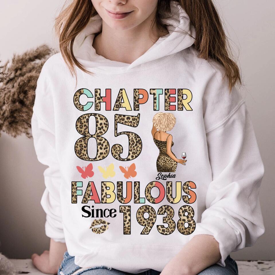 Chapter 85, Fabulous Since 1938 85th Birthday Unique T Shirt For Woman, Custom Birthday Shirt, Her Gifts For 85 Years Old , Turning 85 Birthday Cotton Shirt