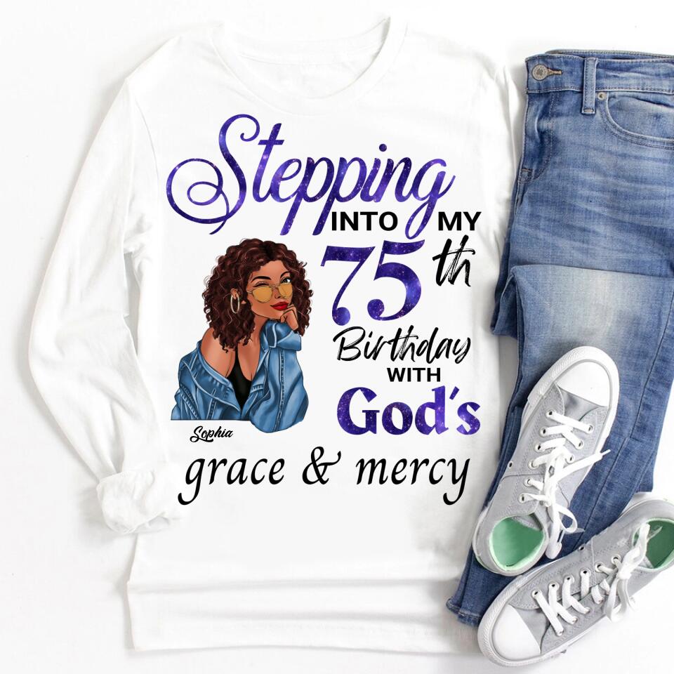 Chapter 75, Fabulous Since 1948 75th Birthday Unique T Shirt For Woman, Custom Birthday Shirt, Her Gifts For 75 Years Old , Turning 75 Birthday Cotton Shirt