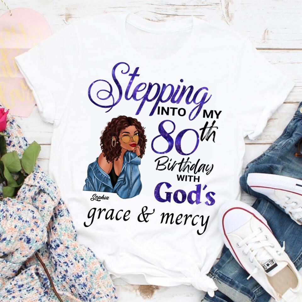 Chapter 80, Fabulous Since 1943 80th Birthday Unique T Shirt For Woman, Custom Birthday Shirt, Her Gifts For 80 Years Old , Turning 80 Birthday Cotton Shirt